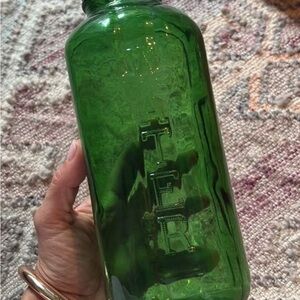 Green Glass Water Bottle